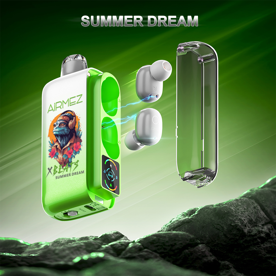 Airmez XBeats 40,000 Puffs Disposable Vape 20mL E-Liuid 2in1 Smart Earphone Vapes HiFi Music Disposable Vape 40K Puffs With Nicotine AU Stock (Copy) - Image 2