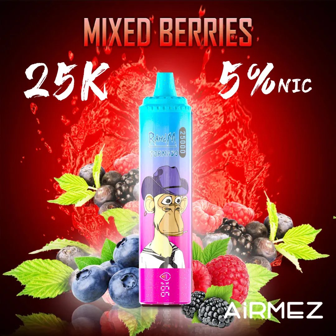 Airmez Tornado 25000 Puffs | Full Collection (15 Flavors) | Adjustable Airflow Disposable Vape - Image 10